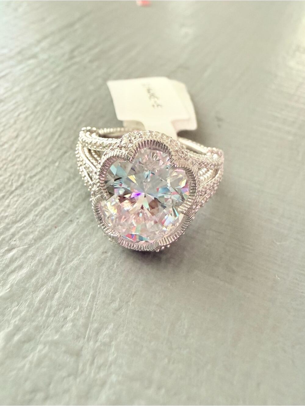 Judith Ripka 925 Sterling Silver Ring Size 11 NEW